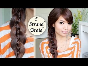 Unique 5 Strand Braid (Braid in Braid) Hairstyle Hair Tutorial