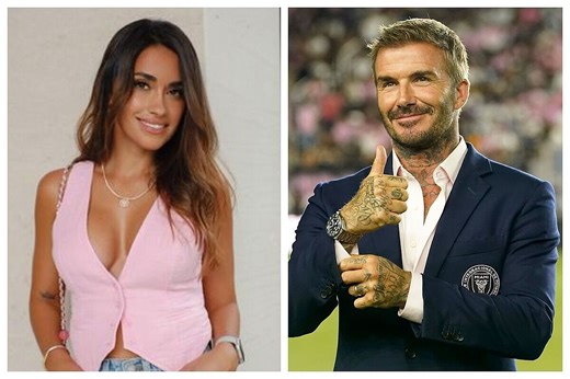 The viral hug between Antonela Roccuzzo and David Beckham, which put Victoria on alert