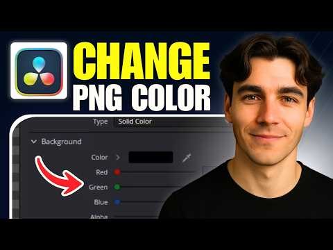 How To Change PNG Image Color In DaVinci Resolve Using Fusion (Tutorial 2026)