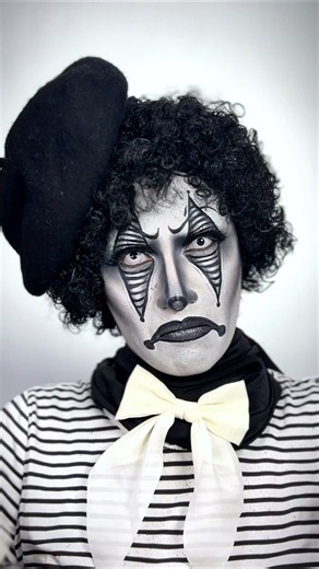 Cry baby trend |⚫️⚪️ clown makeup transformation