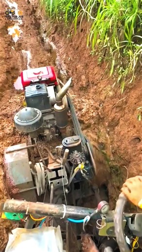 “Powerful Mud Machine Fighting Heavy Sludge 🔥💪 #MudMachine #HeavyWork #EnginePower