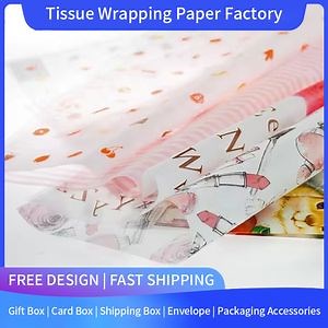 [Hot Item] Tissue Wrapping Paper Factory Custom 14 17 28 GSM Colorful Logo Printing Gift Packaging Silk Paper Clothing Apparel Wrap Craft Paper Sheet Roll for Garment