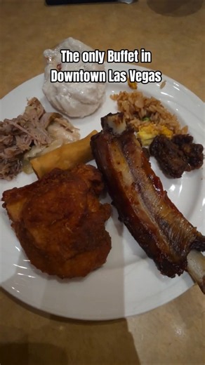 The only buffet left in Downtown Las Vegas Main Street Station #lasvegas #buffet #vegasfood