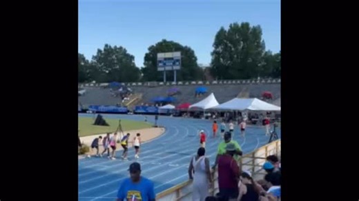 Grizzly Robbie Annett with another amazing finish in the 800m at the Adidas Nationals finishing 1st with another school record time of 1:53.21 | Grace Christian Schools