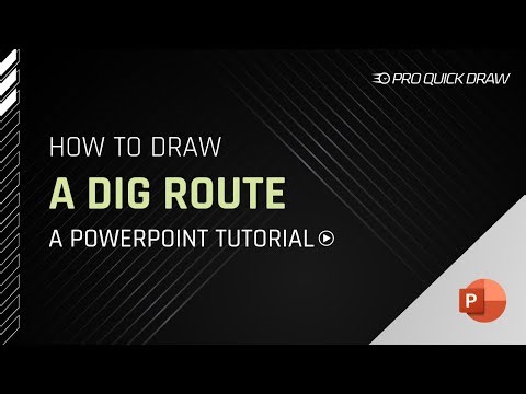 How to Draw a Dig Route in PowerPoint | Football Diagram Breakdown