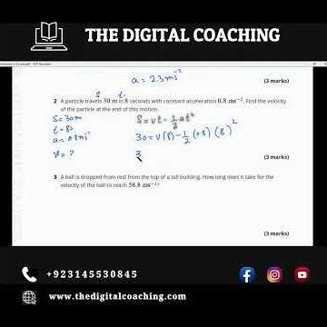 Constant acceleration in 1D (Workout) || AS Edexcel Mechanics || The Digital Coaching