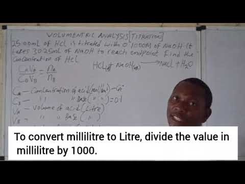 Volumetric analysis (Titration) calculation PART 1