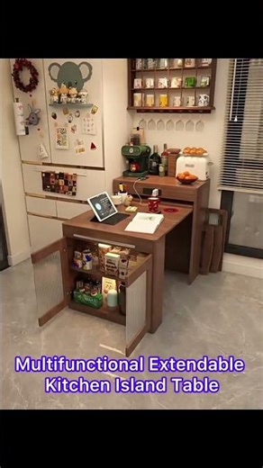 Multifunctional Extendable Kitchen Island Table