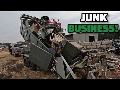 We Made Over $600 Selling Old Metal To The Scrap Yard Today! - Junk Removal Business