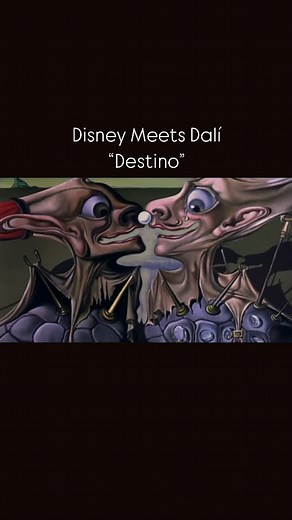 Disney History on Instagram: "Walt Disney and Salvador Dalí met in 1945 at a party hosted by Jack Warner. They hit it off, and Walt suggested they make a film together. Dalí spent six weeks at the studio working on Destino with Disney artist John Hench. They painted backgrounds, designed characters, and sketched out the story. Hench got so good at mimicking Dalí’s style that years later, Dalí couldn’t tell which drawings were his. But with the studio struggling financially after the war, the pro