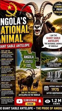 🇦🇴 #Angola’s National Animal | #Giant #Sable #Antelope | Amazing Facts, Habitat & History
