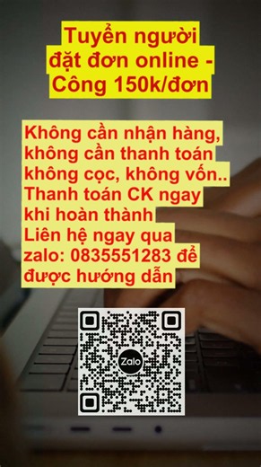 Tuyển người đặt đơn online - Thời gian linh hoạt #vieclamtainha