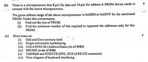 (b) There is a microprocessor that 8-pin for data and 16-pin fo... | Filo