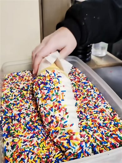 Delicious Large Vanilla Cone with Rainbow Sprinkles