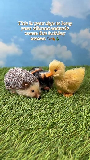 Keep those babies warm! 🐾🍂🎄 #babyanimals #siliconeanimal #piglet | Loula's Little Nursery Ltd