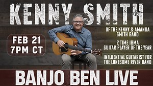Join me LIVE from the Cabin in Nashville with renowned guitar picker, Kenny Smith! This hour-long lesson will teach some of Kenny's best flatpickin' advice, including tabs of his signature licks! We'll do a deep dive into Kenny's approach to lead, rhythm, and how he sees the guitar neck. And, we'll laugh...because that's what you do with Kenny Smith. You laugh. And for all my Gold Pick Members, join us a bit after the lesson for our exclusive Hang Out Q&A with Kenny Smith... I'll send you the me