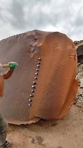 11K views · 16 reactions | Man breaking a massive rock with nails | Awesome | Facebook