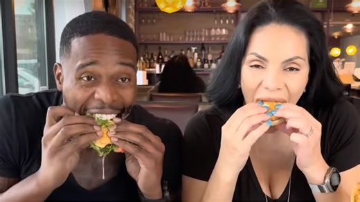 Shocking moment influencers are hit by a car while reviewing food inside restaurant