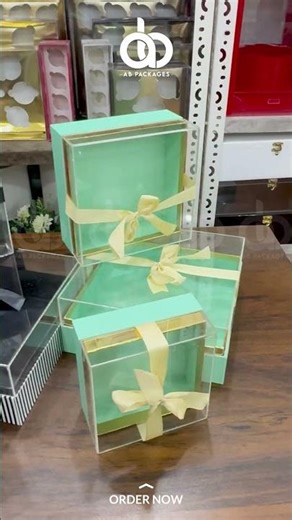 Lavishness Transparent Acrylic Box | Luxury Packaging for Engagement & Favors #AcrylicGiftBox #gift