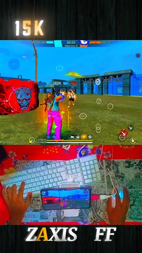 free fire gaming setup keyboard and mouse ⌨️🖱️📲#freefire #gaming #settings #loud #ffhandcam