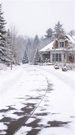 Bomanite Toronto Ltd. | Snow, meet your match ❄️🔥 Bomanite’s heated driveways gently melt snow and ice the moment they land, no shovelling, no backbreaking... | Instagram