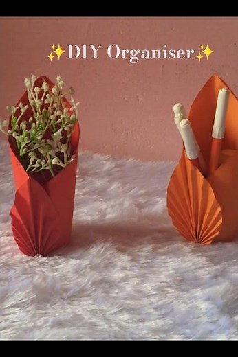DIY Paper Organiser 🌸 Easy & Budget Friendly Desk Decor #diy #shorts #papercraft