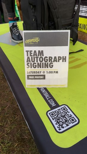 Free Poster!! Team signing at 1pm in the infamous booth! | Infamous Paintball