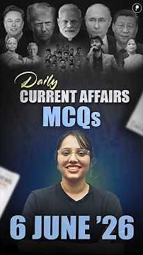 Daily Current Affairs MCQ | Current Affairs Today I 6 June 2026 #parchamclasses