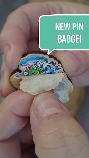 these are so frigging cute. wooden pin badges! from @Zap! Creatives ♻️ are lush. I had forgotten I ordered these 🤣 #brainfrogtiktok #brainfrog #pinbadges #zapcreatives #cutefrog #fibrowarriorstrong🦋💜