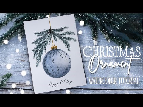 DIY Watercolor Christmas Cards: The Easiest Ornament Design