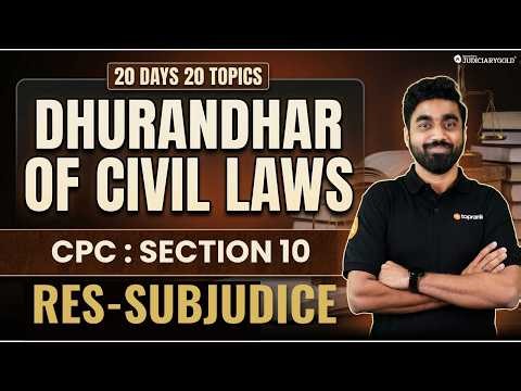 Code of Civil Procedure 1908 | Res Subjudice Sec 10 CPC | 20 days 20 Civil Laws | Judiciary Exams