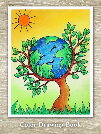 Save Earth Poster Drawing Tutorial