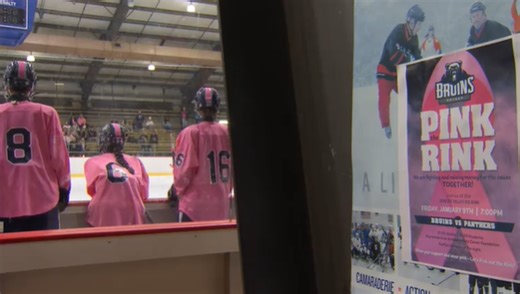 Brighton Bruins triumph in 'Pink the Rink' charity game