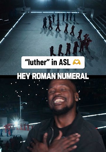 Luther in ASL Performance at the Super Bowl