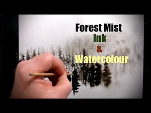 Mist Effects With Acrylic Ink & Watercolour