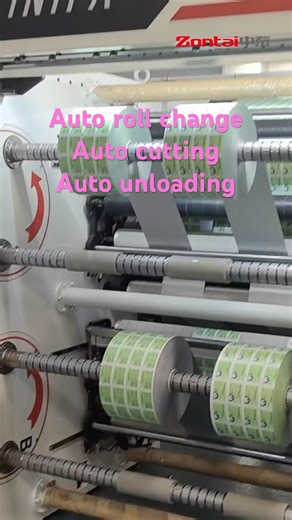 Zontai double turret slitting machine with automatic roll change, automatic cutting#slittingmachine