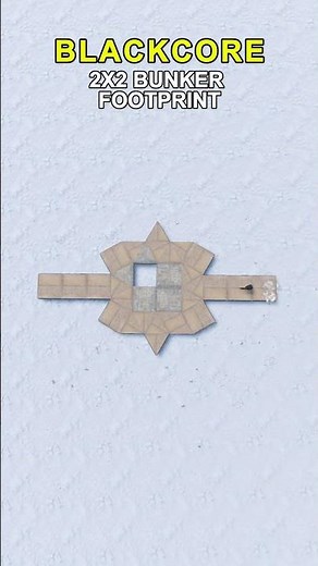 BLACKCORE - 2X2 BUNKER FOOTPRINT - Rust Base Design #rust #rustbase