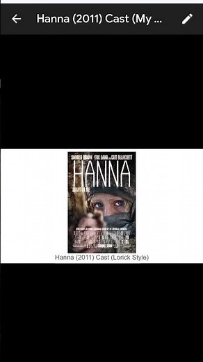 Hanna (2011) Cast (My Style)