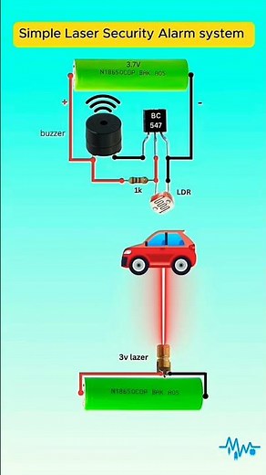 Laser Security System Using LDR & BC547 Transistor | Sparks FX ⚡ | DIY Electronic Security #Shorts