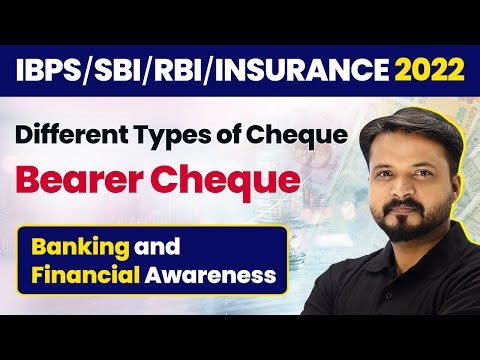 Cheque Payments in India| Different Types of Cheque- Bearer Cheque| Banking Awareness| RBI/SBI/IBPS
