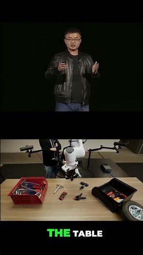 Physical AI Demo: Robot Arm Controlled by Cosmos-3 Edge #shorts