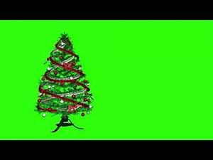 Christmas Tree Rotate 3d Animation Loop In Black, Green And Blue Screen Background Video Effects Hd