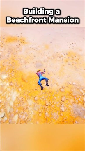 Building a Beachfront Mansion 🥺🏖️ #fortnite #fortniteshorts