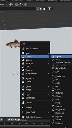 Animate Fish in Blender #vfx #shorts #trends