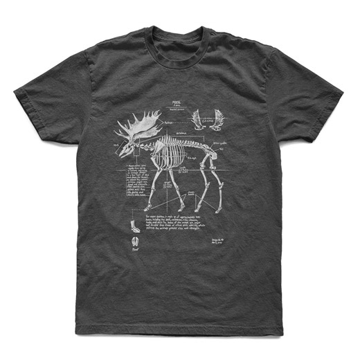 Moose Skeleton T-shirt: Hand-screened Moose Skeletal Diagram - Etsy