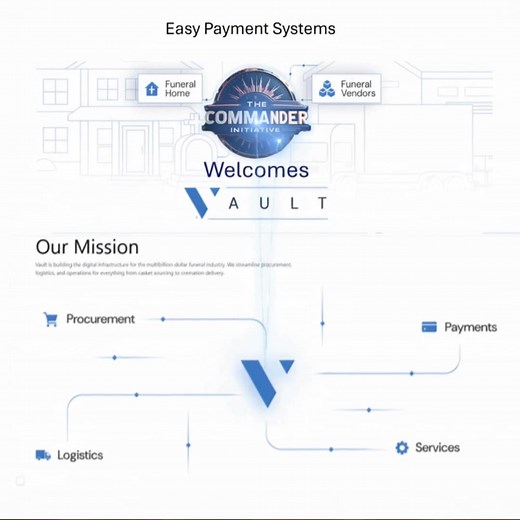 Vault Funeral Technology and The Commander Initiative (CI) have officially launched a game-changing partnership! For Independent Funeral Homes: Vault’s 45 platform partners are welcomed into CI’s national network, bringing unprecedented efficiency and buying power. For Funeral Product Vendors: We are accepting new companies and would love to consider your products for our transformational platform. The Vault Tech Advantage Vault revolutionizes how you buy:• Seamless Purchasing: Buy products from