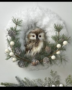326K views · 8.8K reactions | Sharing a beautiful owl wreath that you can keep up through winter. #christmaswreath #owlwreath #winterwreath #dollartreechristmas | Country Lily Decor | Facebook