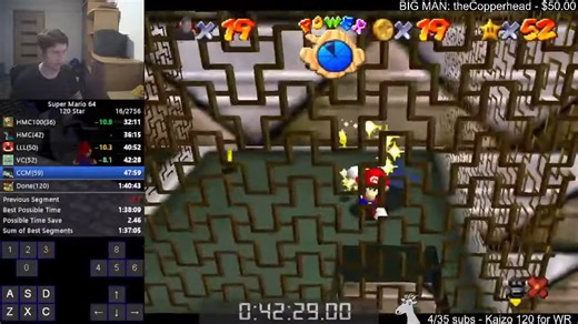 （赛沟涂速度跑）SM64 - 120 Star Speedrun in 1_39_51