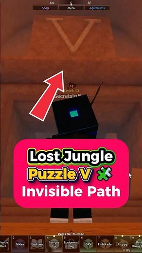 Forgotten Temple Puzzle V guide | Secret Invisible Path 🤷‍♂️ #fisch