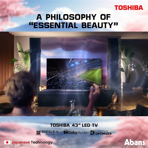 Bring entertainment to life with the Toshiba 43" LED TV! Experience stunning Full HD clarity, immersive Dolby Audio, and cutting-edge technology in every scene. The perfect upgrade has arrived—don’t miss out. Make every moment cinematic with this must-have TV! Shop Now - https://bit.ly/abanstoshibatv #Toshiba #LEDTV #Abans #ShopNow | Abans
